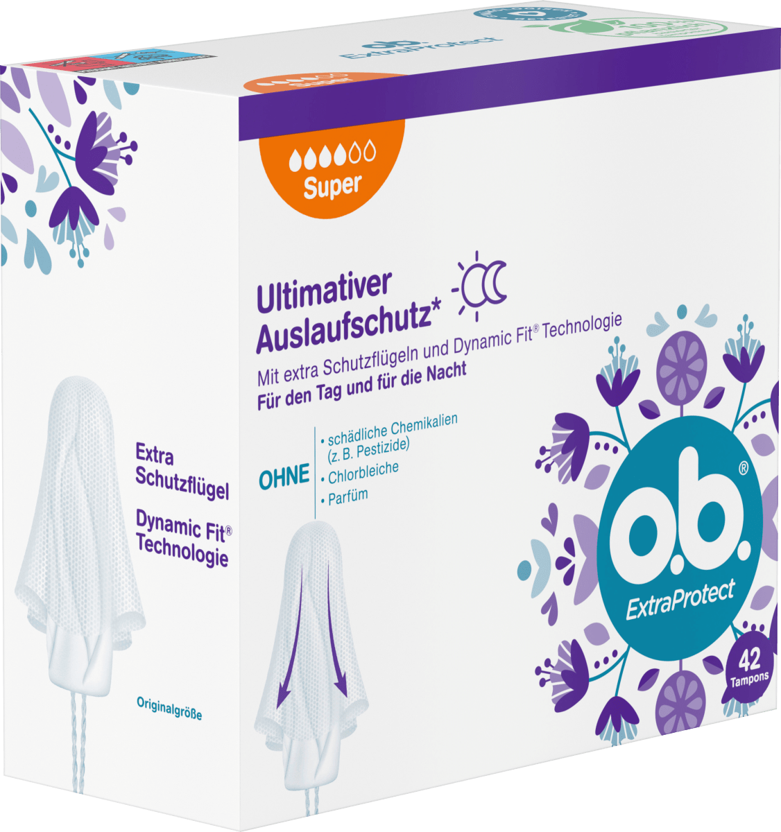 Tampons Extra Protect Tag+Nacht Super, 42 St