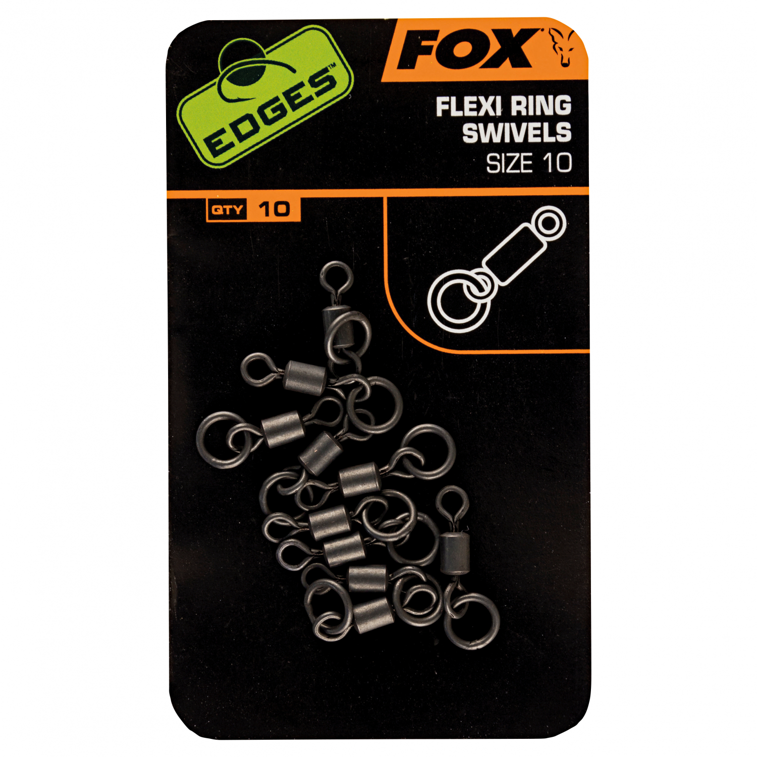 Fox Carp Edges™ Flexi Ring Swivel (Größe 10)