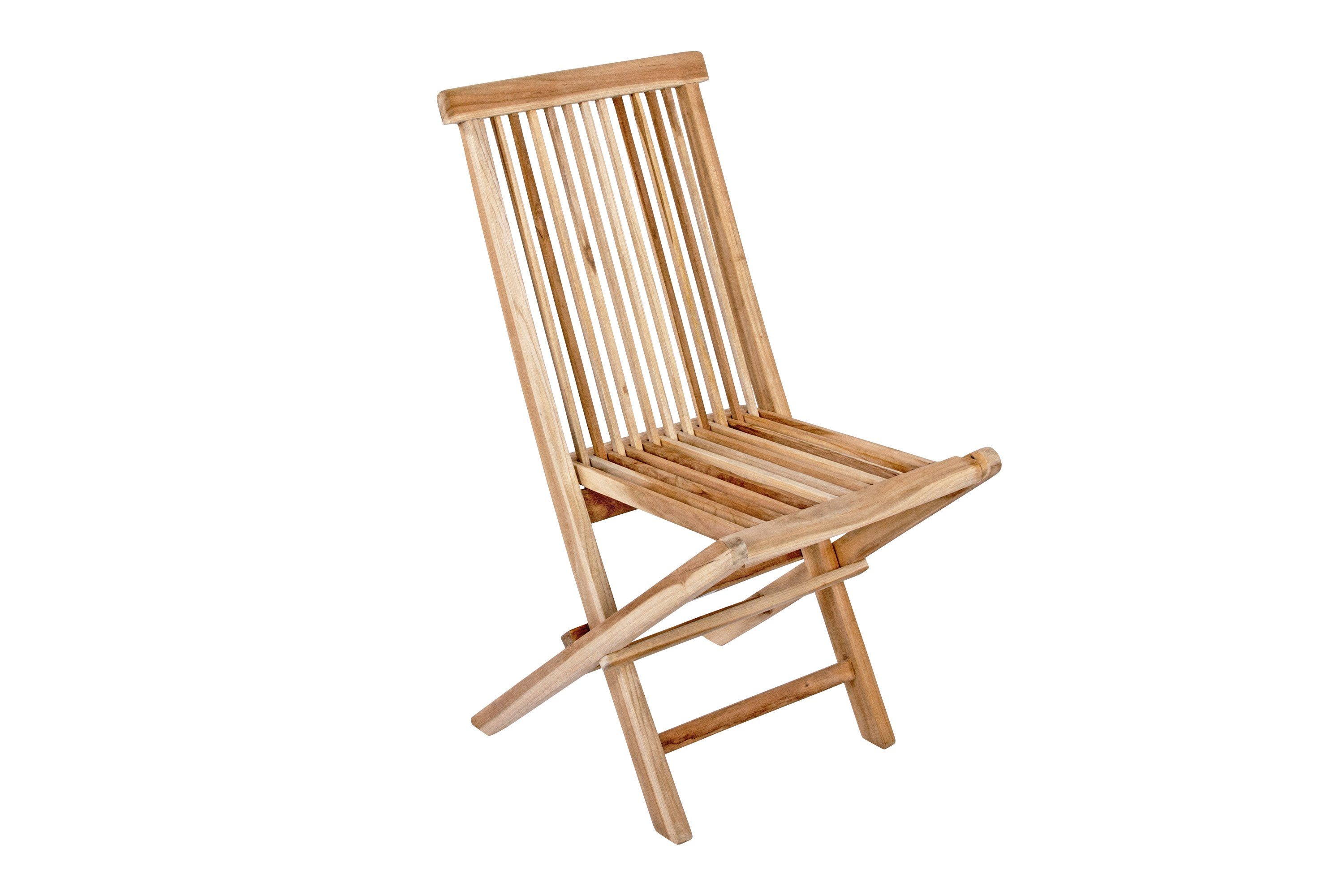 SAM® Gartenstuhl Fiona, Klappstuhl, robustes Teakholz, ohne Armlehnen, klappbar