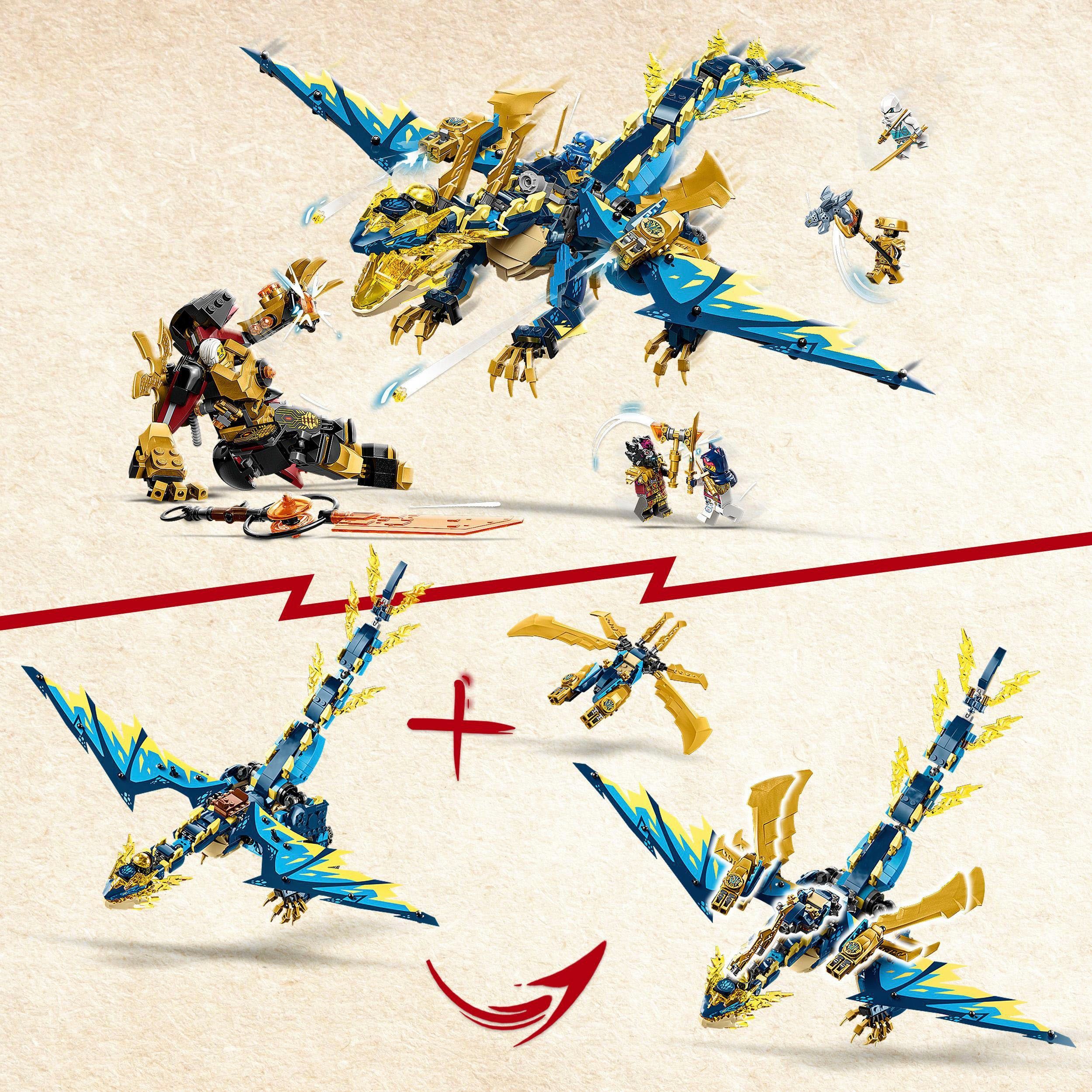 LEGO® Konstruktionsspielsteine Kaiserliches Mech-Duell gegen den Elementardrachen (71796), (1038 St), LEGO® NINJAGO; Made in Europe