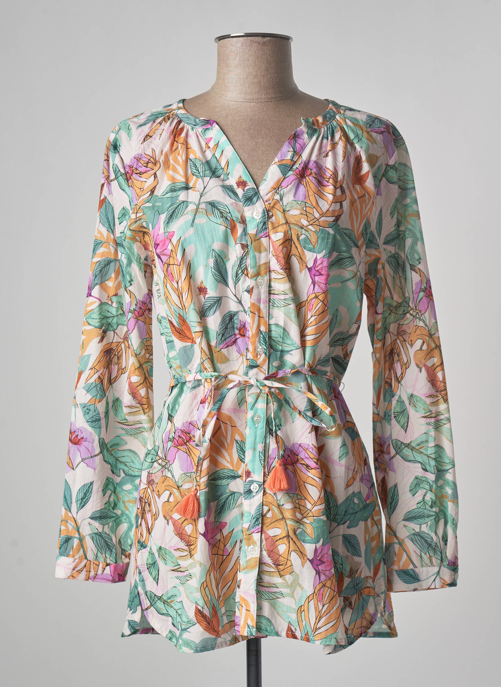 Julie Guerlande Tuniquemanchelongue Femme couleur vert