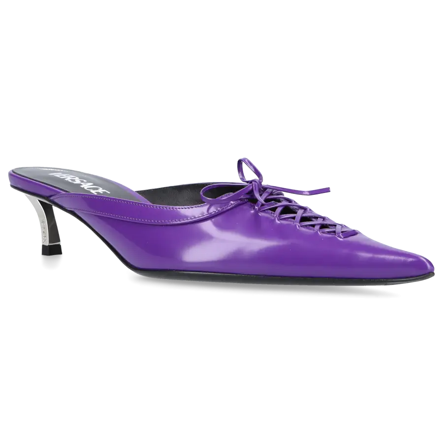 Versace - Clogs PIN-POINT Kalbsleder - lila