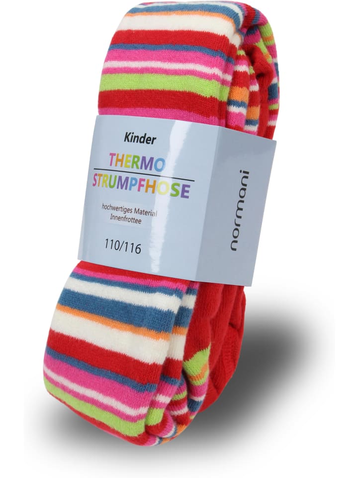 normani Kinder-Ringel-Thermostrumpfhose in Rot günstig kaufen