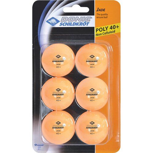 DONIC-SCHILDKRÖT TISCHTENNISBALL JADE, POLY 40+ QUALITÄT, 6 STK. IM BLISTER, ORANGE