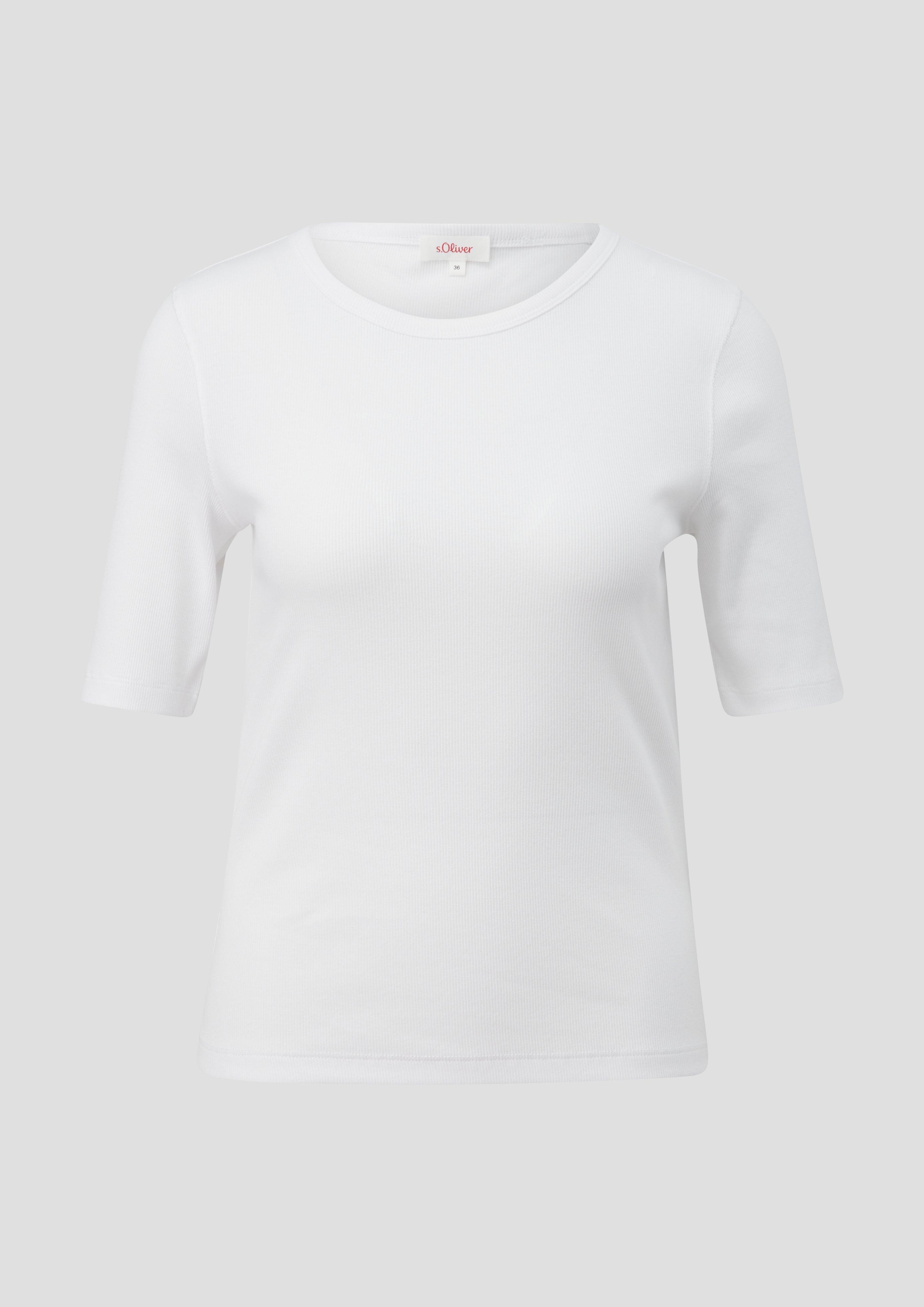 T-Shirt mit Rippstruktur  2144474-0100