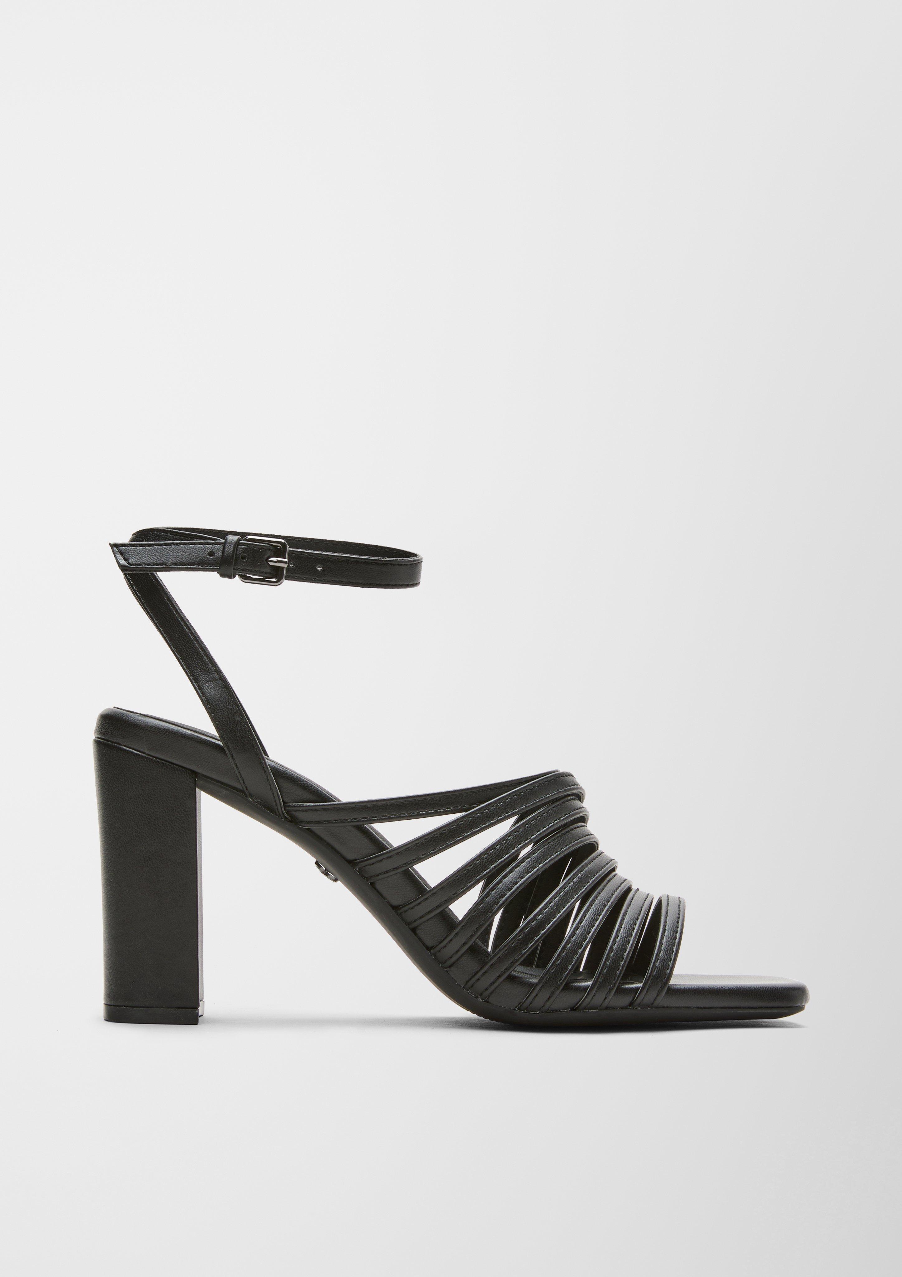 Riemchen-Sandalen in Leder-Optik  6007751-001
