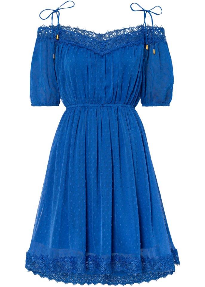 Cold-Shoulder-Kleid mit Spitze