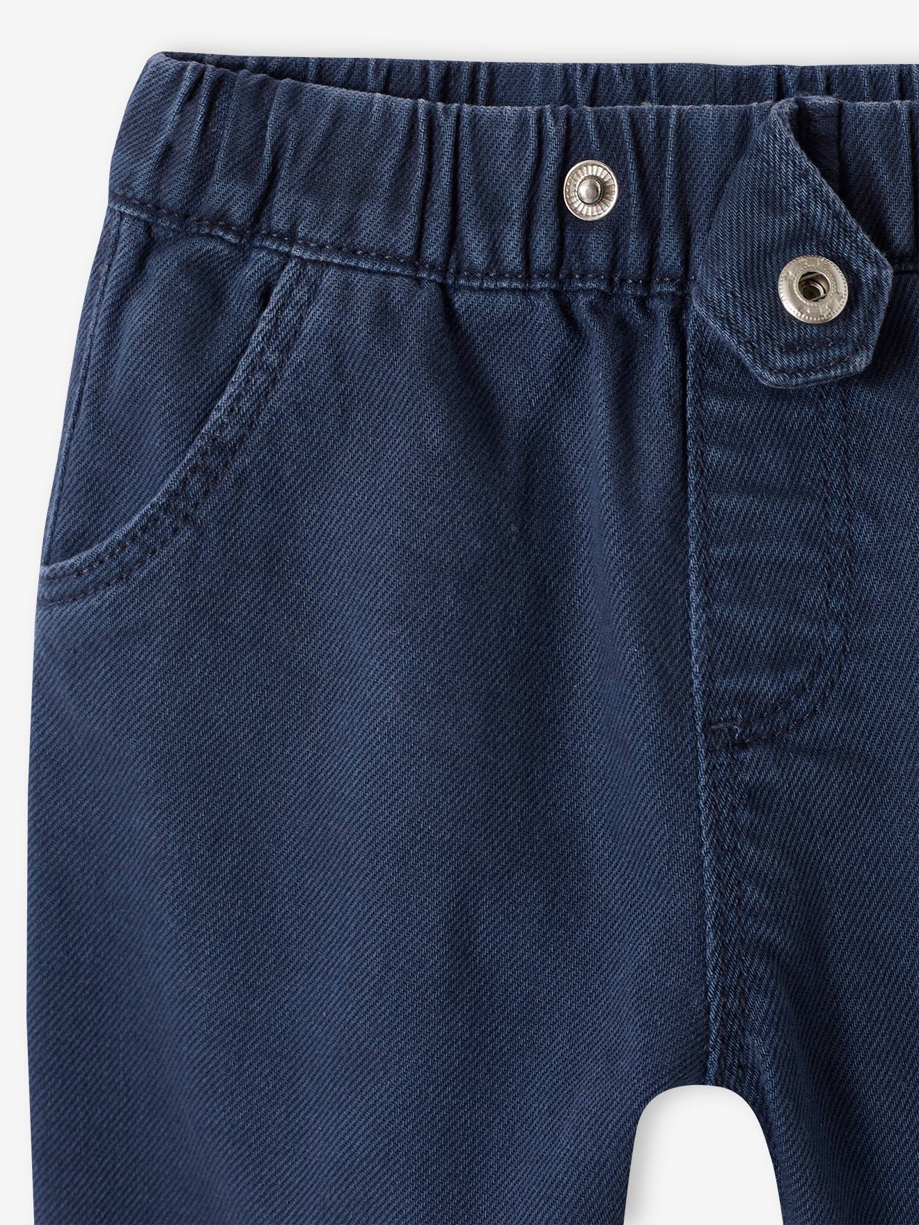 Ensemble bébé sweat en molleton et pantalon en sergé bleu nuit