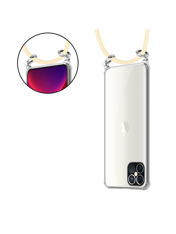 cadorabo Handykette für Apple iPhone 12 / 12 PRO Hülle in CREME BEIGE günstig kaufen onesize