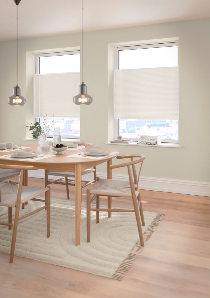 HVEN Store plissé résistant à la lumière HVEN 60x130cm haut/bas blanc