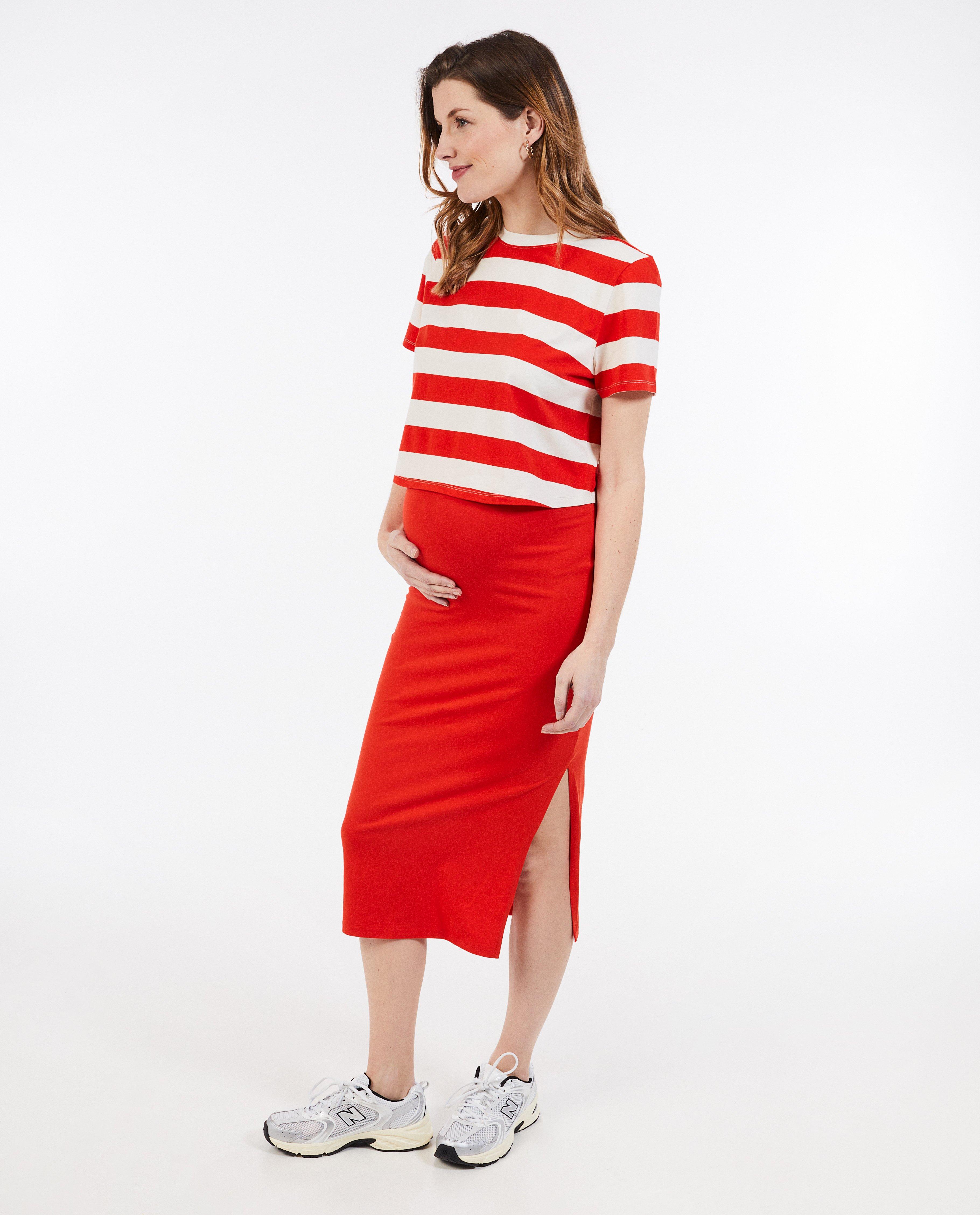 Tricou maternitate cu dungi albe Atelier Maman