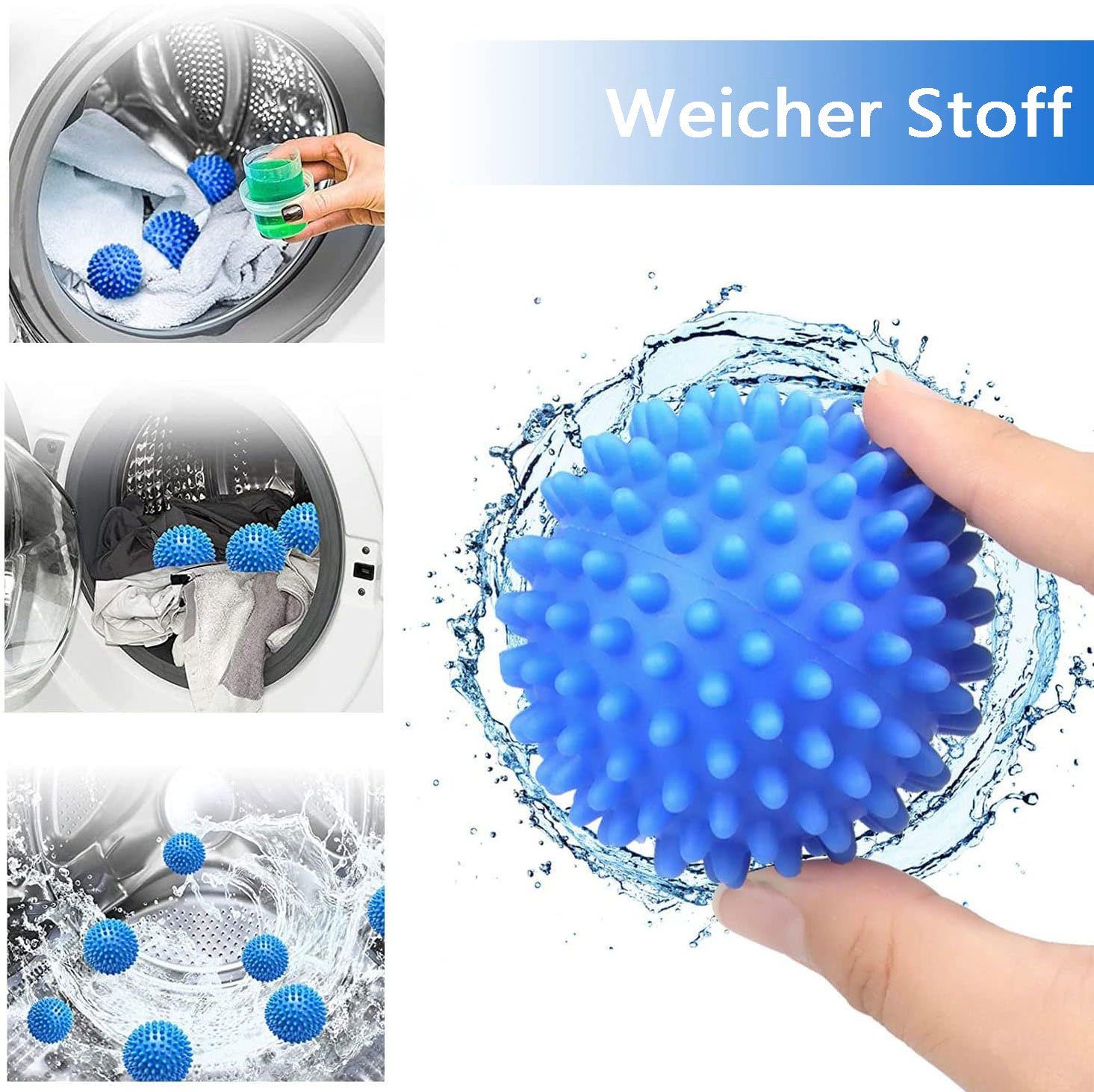 Sarfly Wäschekugel Trocknerball 6 Stück Trocknerbälle Kleidung Waschball (6-St)