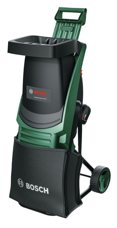 Bosch Green 06008E0000 Universal Shredder Cordless Whisper Shredder 2x 18V 4.0 Ah battery and 1x fast charger AL 18V-44 in box