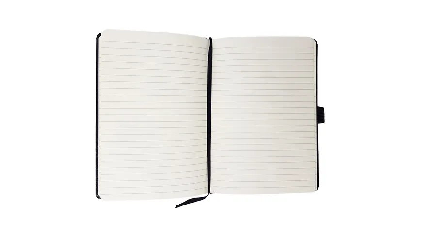 PAPERZONE Notizbuch A5 liniert schwarz