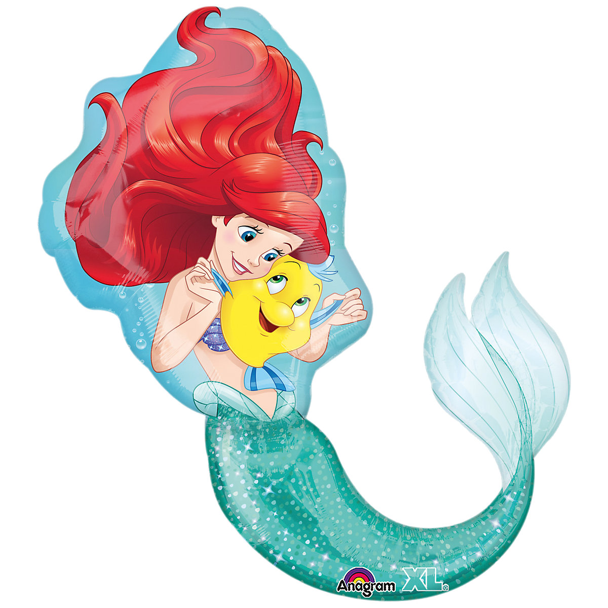SuperShape Little Mermaid Folienballon, 71 x 86 cm