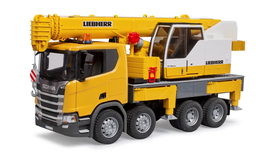 BRUDER - Scania Super 560R Liebherr Kran-LKW mit Light + Sound Modul