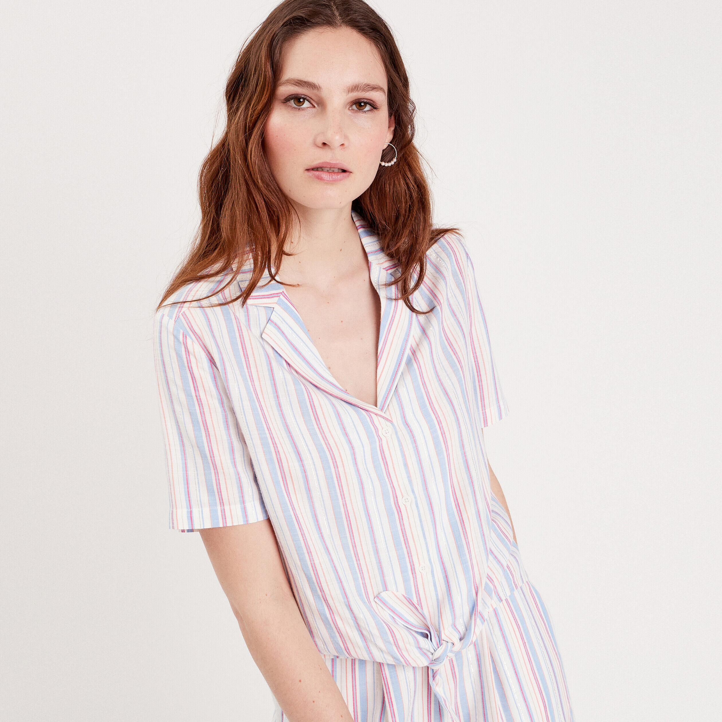 Chemise manches courtes blanc femme | Cache Cache