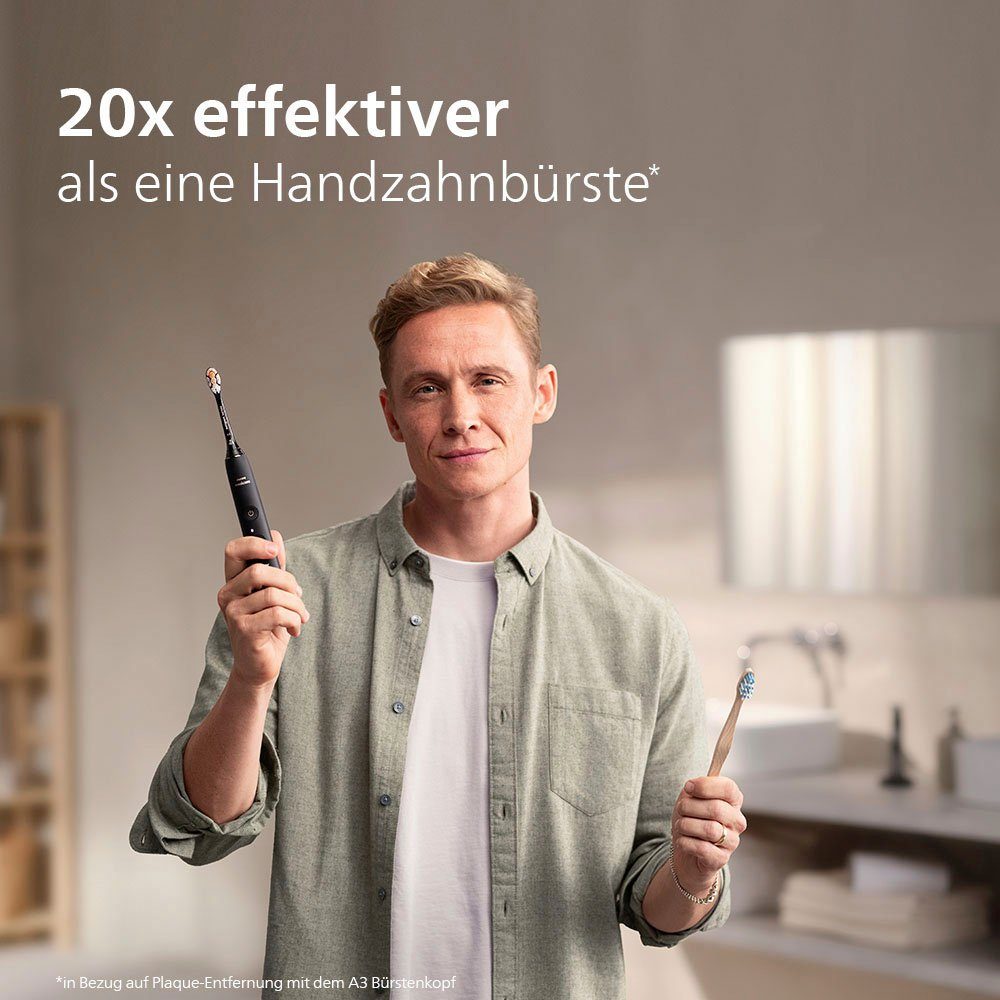 Philips Sonicare Elektrische Zahnbürste Diamond Clean Prestige HX9992, Aufsteckbürsten: 1 St., mit Schalltechnologie, SenseIQ-Technologie, KI gesteuerte Sonicare App