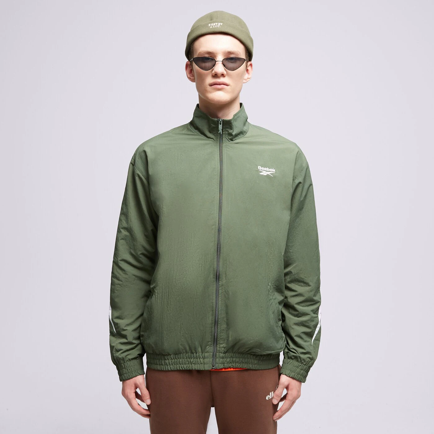 REEBOK SWEATSHIRT MIT REIßVERSCHLUSS   CL VECTOR TRACKTOP Khaki