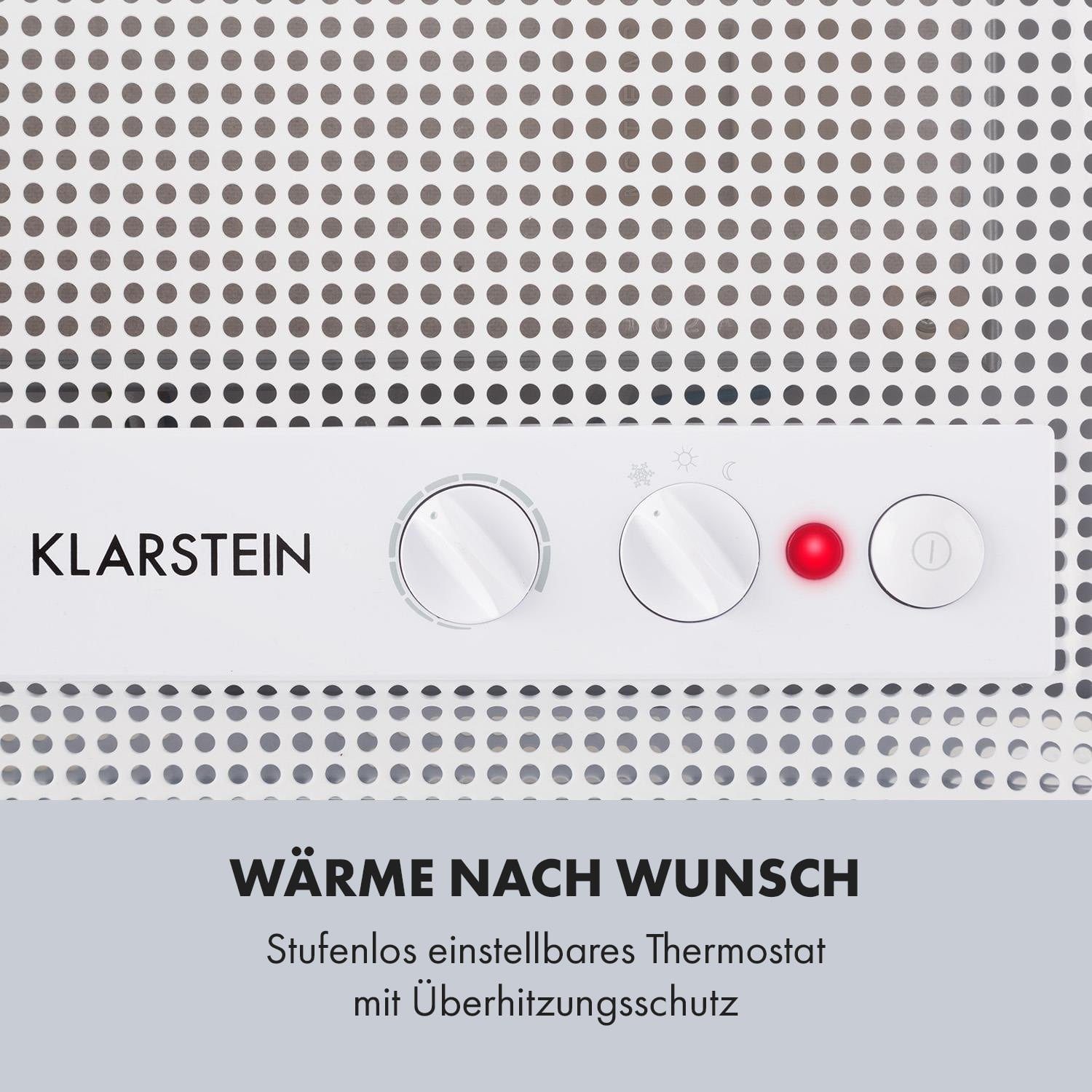 Klarstein Heizkörper Hot Spot Wave, elektrische Infrarot Wandheizung Thermostat Heizung elektrisch Bad