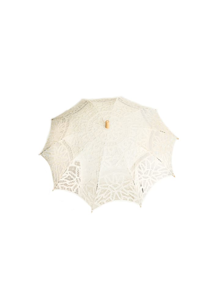 COFI 1453 Elegante handgemachte Brautschirme Spitze robustem Holzgriff für in Creme günstig kaufen onesize