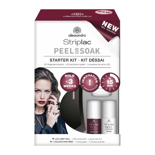 Alessandro Striplac Peel Or Soak Starter Set 126 Sammetsröd