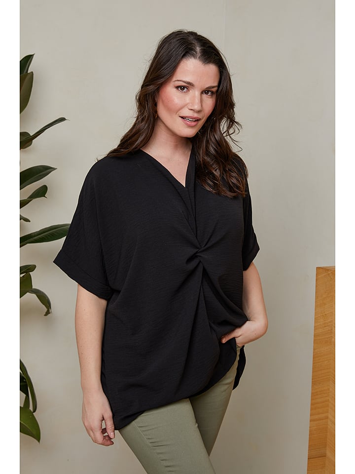 Curvy Lady Bluse in Schwarz günstig kaufen