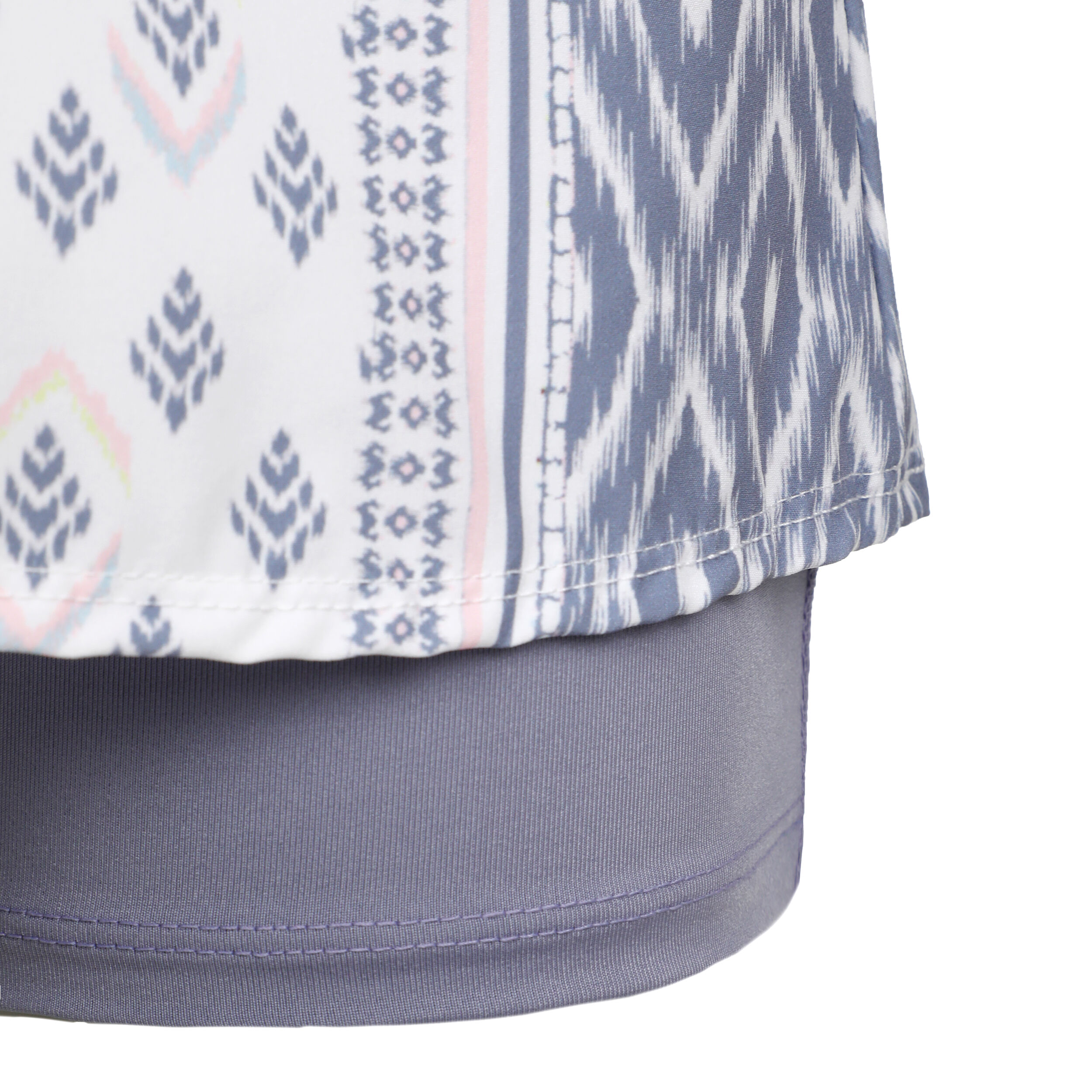Long Fancy Ikat Rock Damen - Flieder, Mehrfarbig