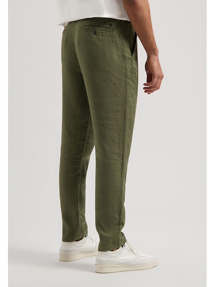 DSTREZZED Leinen-Chino in Khaki günstig kaufen