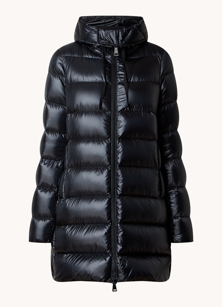 Moncler Suyen -tikkaustakki untuvatäytteellä ja hupulla