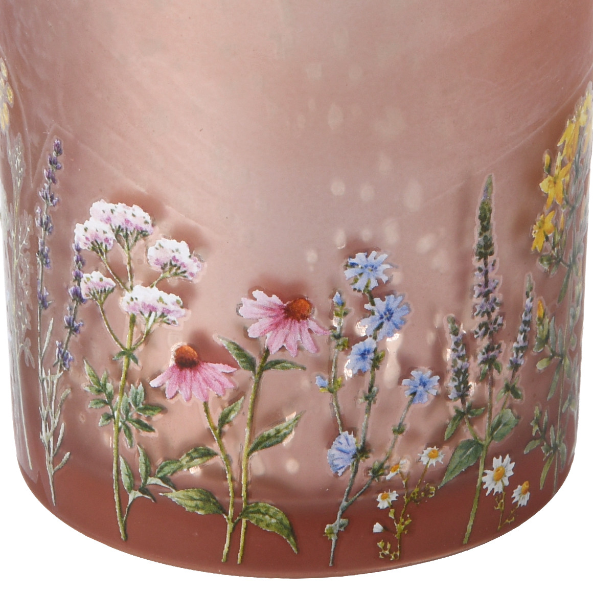 Windlicht mit Blumen-Motiv