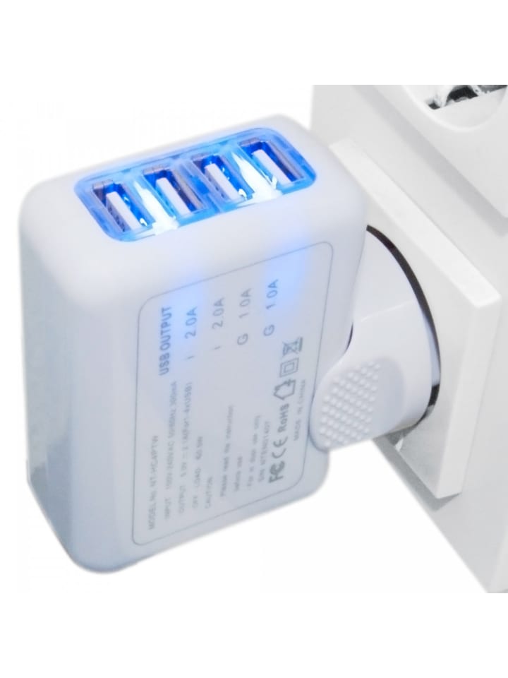 COFI 1453 4-fach Stromadapter Netzteil USB Ladegerät kompatibel mit in Weiß günstig kaufen onesize