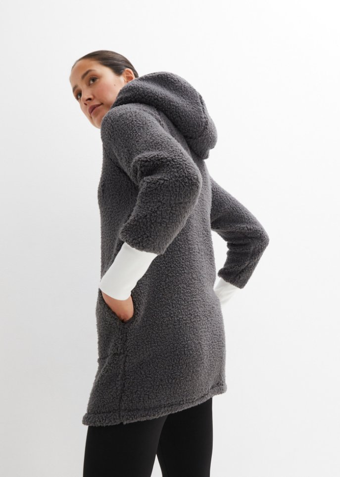 Teddy-Fleece Jacke, Oversized