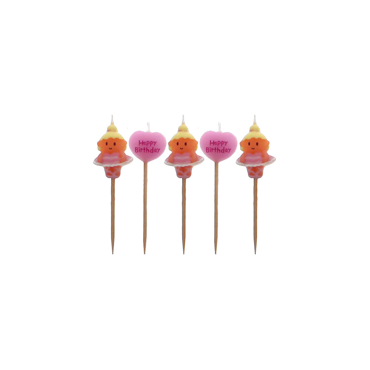 Kerzenpicker Kuchenkerzen Mini Ballerina, 5 Stück