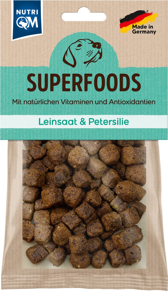 PetCom NutriQM Superfoods Leinsaat & Petersilie, 150 gr. - 6er Set