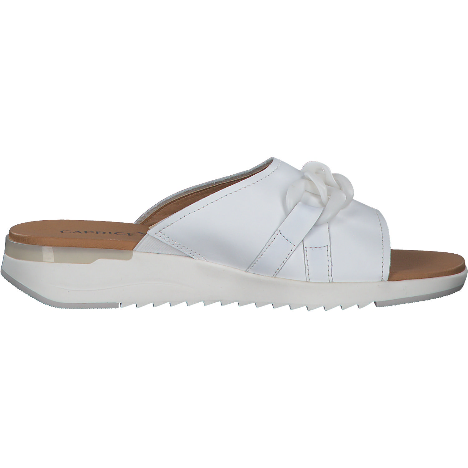 Caprice 27206, Plateau-Pantoletten, Damen, WHITE NAPPA