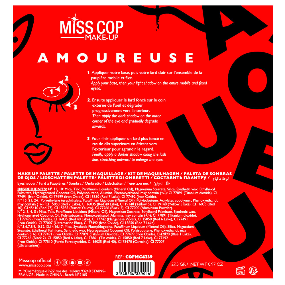 miss cop Amoureuse Coffret maquillage