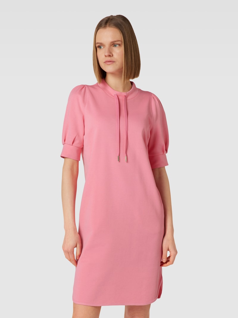 Knielanges Sweatkleid mit Rundhalsausschnitt in pink