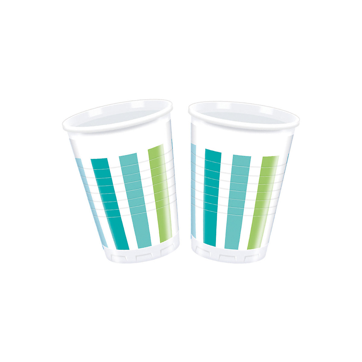 Partybecher/Trinkbecher Navy Stripes, 200 ml, Kunststoff, 10 Stück