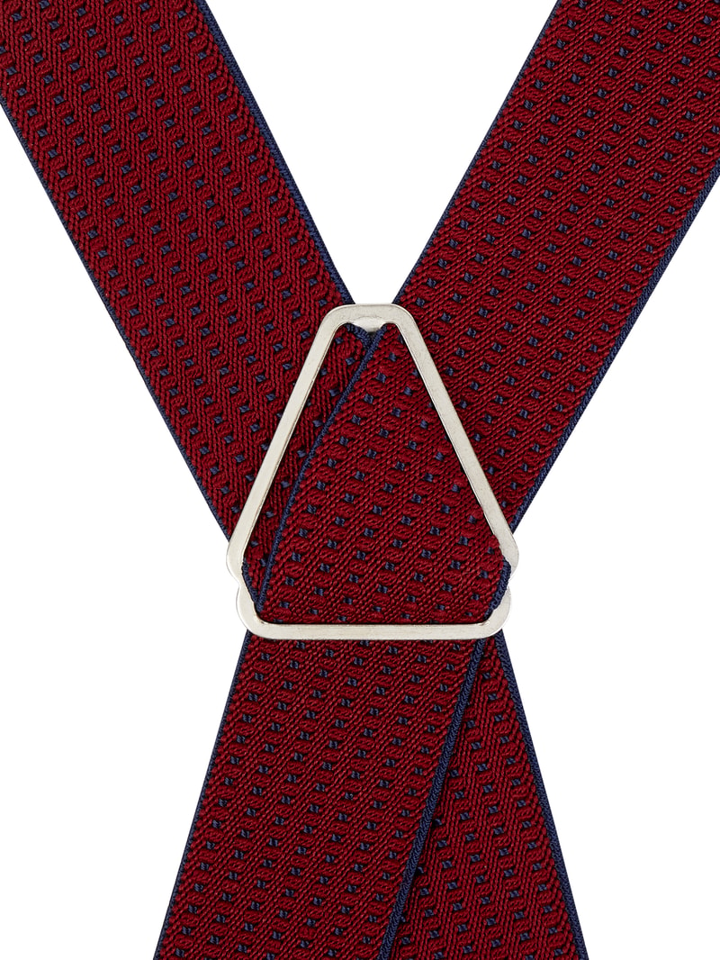 Hosenträger in X-Form in bordeaux rot