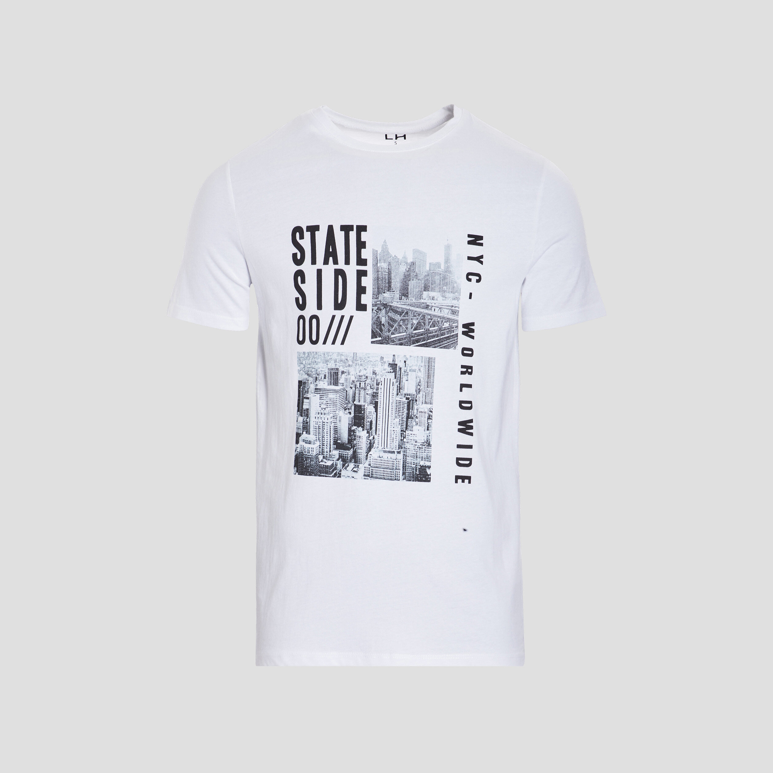 T-shirt manches courtes blanc homme | La Halle