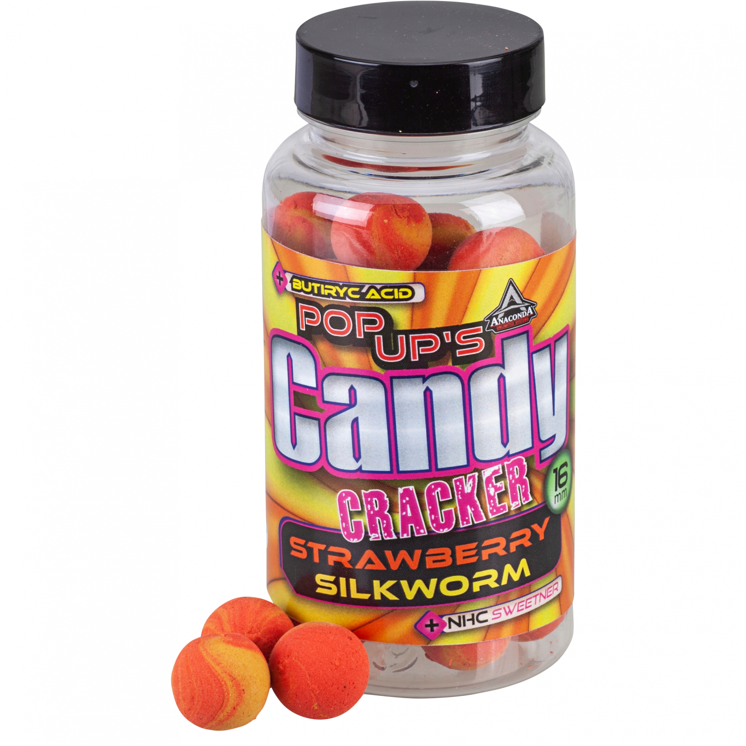 Anaconda Popups Candy Cracker (Strawberry/Silkworm)