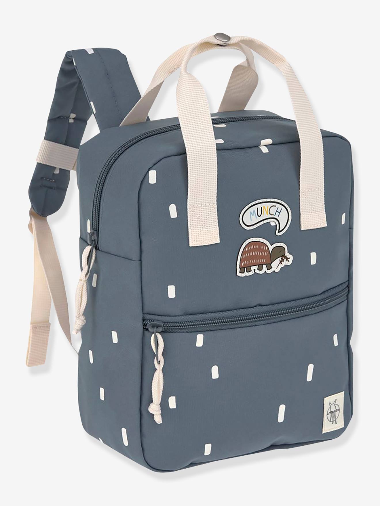 Mini sac à dos LÄSSIG carré Happy Prints caramel