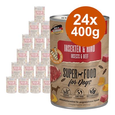 Sparpaket MAC's Nassfutter für Hunde mit Insekten 24 x 400 g