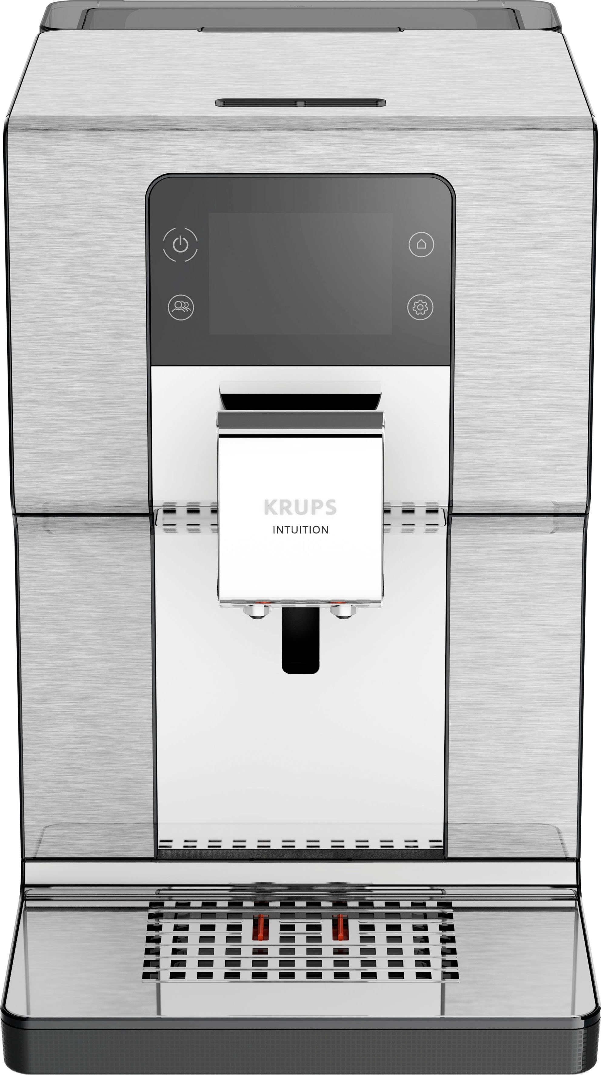 Krups Kaffeevollautomat EA877D Intuition Experience+, 21 Heiß- und Kaltgetränke-Spezialitäten, geräuscharm, Farb-Touchscreen