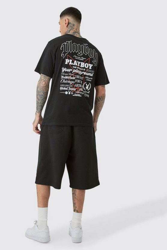 Tall schwarzes Playboy T-Shirt