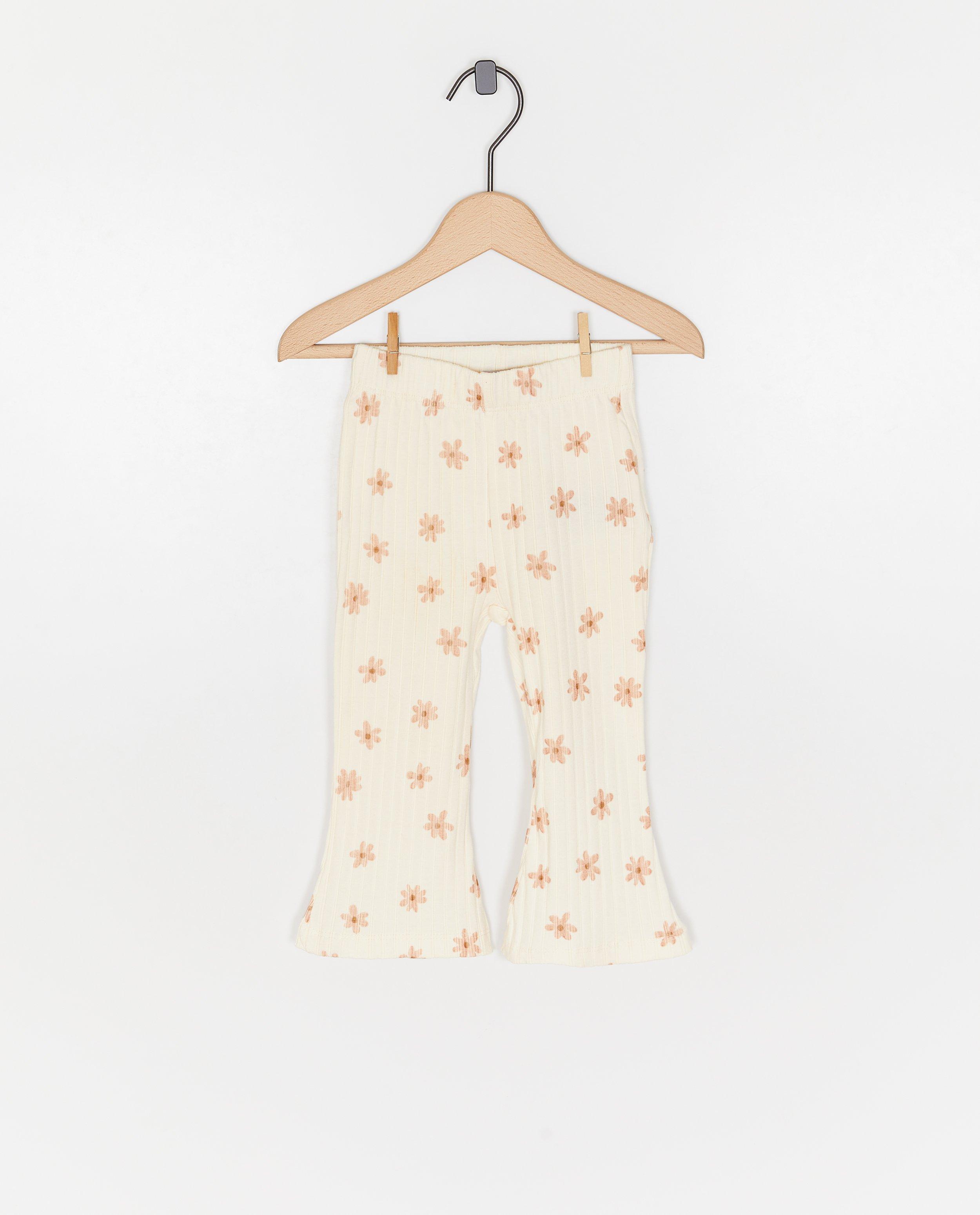 Dirkje leggings finom bordázattal, fehér