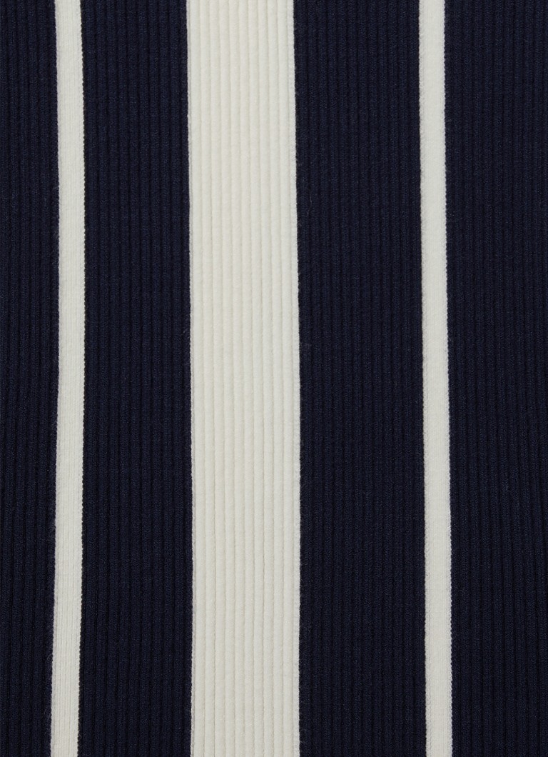 Reiss Kelli rebrasta pletena mini haljina s prugastim printom