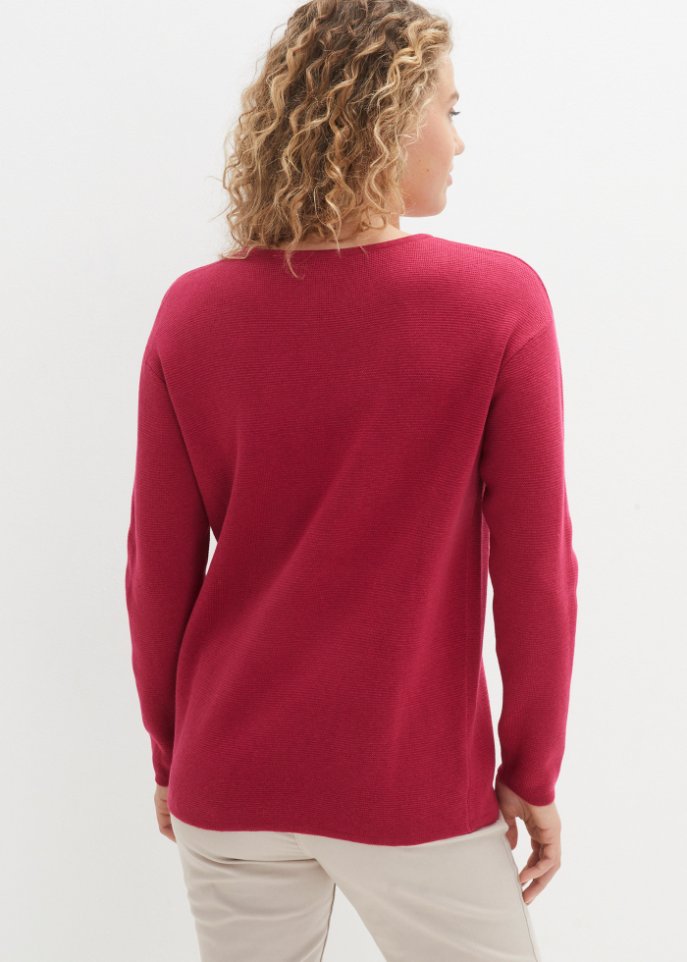 Essential Milano Rib Pullover mit Rundhals