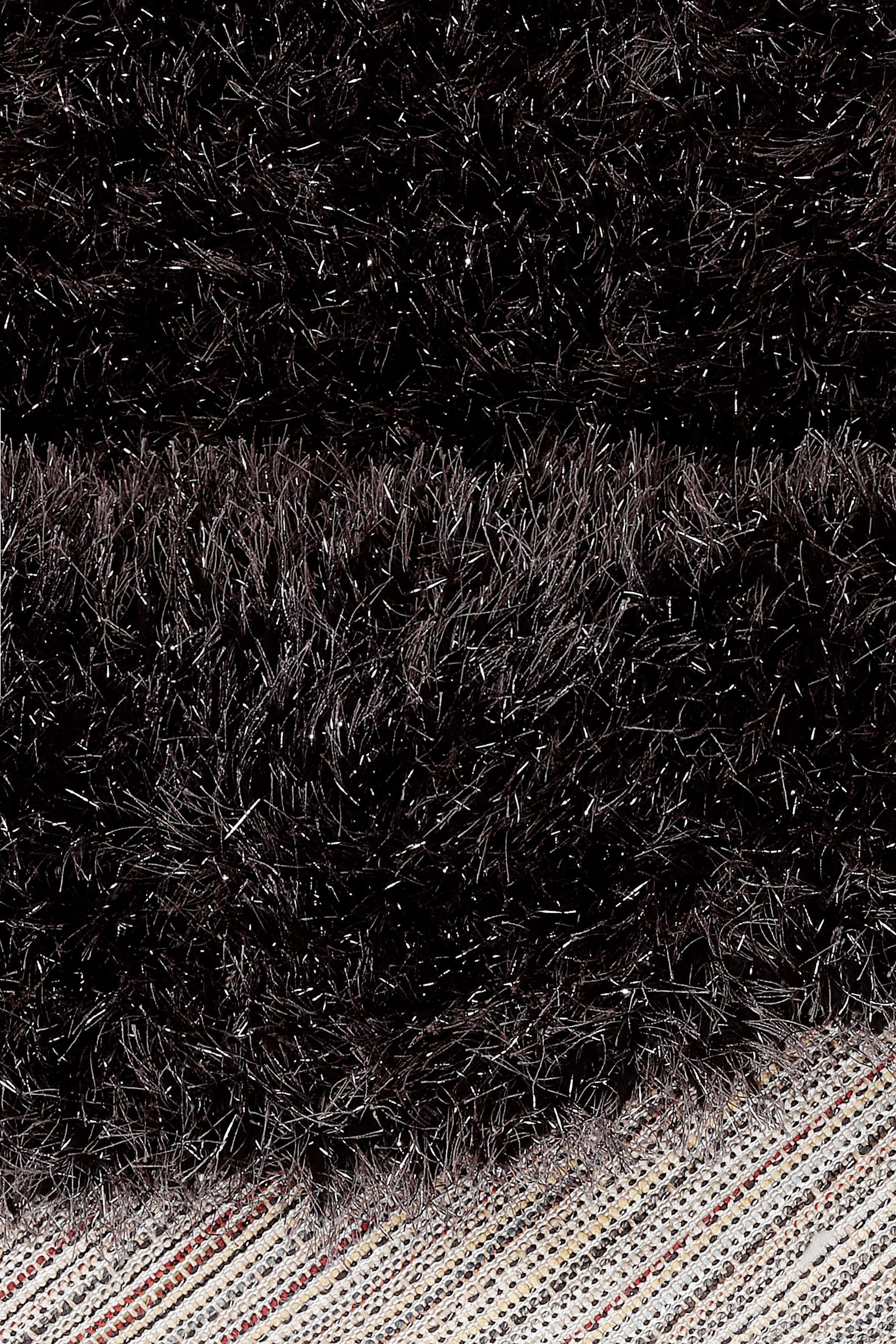 Hochflor-Teppich Glossy 411, merinos, rund, Höhe: 70 mm, besonders weich durch Microfaser, Wohnzimmer